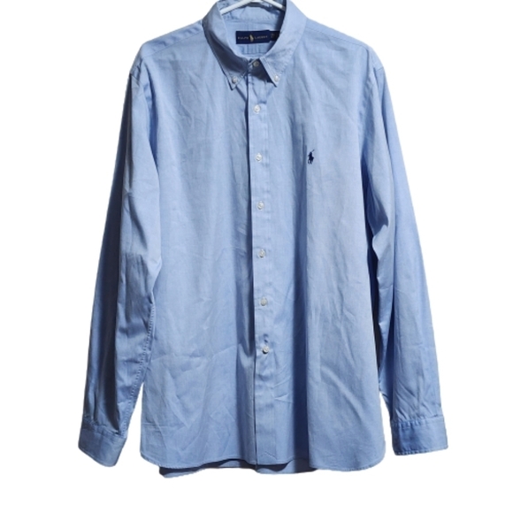 Ralph lauren dress shirts long sleeves color light blue size 17.5 - Picture 1 of 4